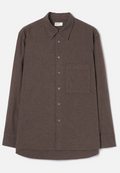 UNIVERSAL WORKS SQUARE POCKET SHIRT - BRUSHED FLANNEL BLUE