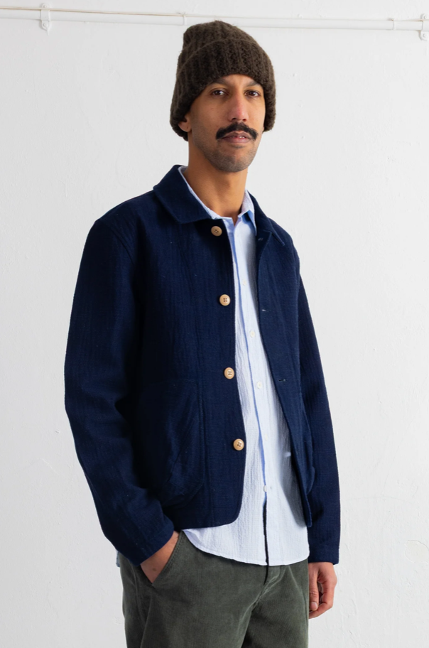 FOLK PRISM JACKET - INDIGO TEXTURE