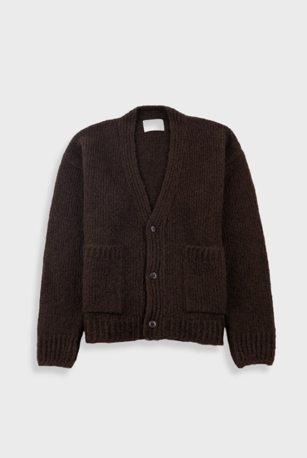 FOLK RELAXED CARDIGAN - ESSPRESSO