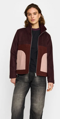 SELFHOOD BLOCK JACKET - BURGUNDY