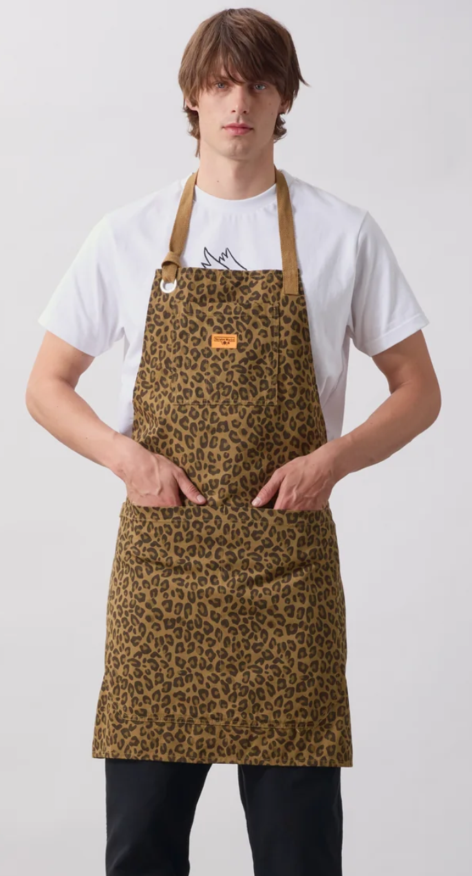 SERVICE WORKS APRON - LEOPARD PRINT BROWN