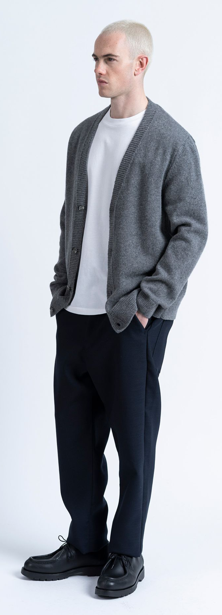 LOREAK MENDIAN MENS CARDIGAN TELMO - GREY