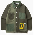 SERVICE WORKS PATCHWORK COVERALL JACKET - GREEN