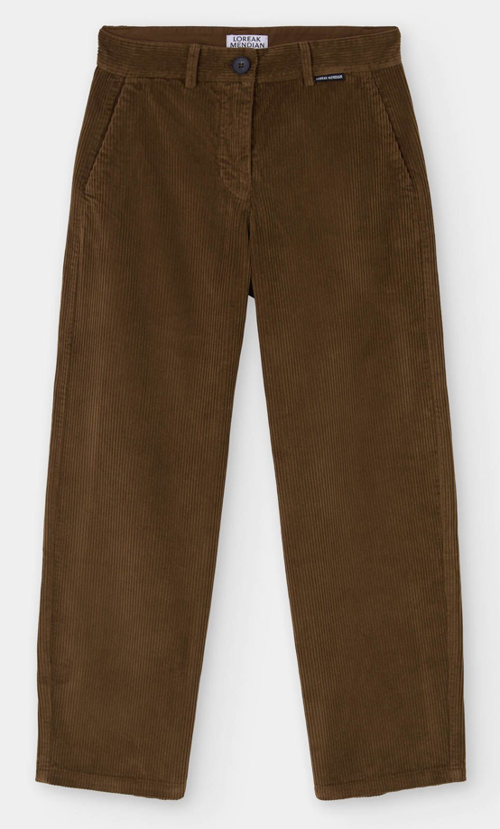 LOREAK MENDIAN WOMENS BANA CORD TROUSERS - DARK CAMEL