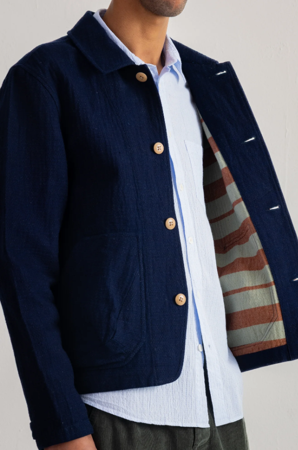 FOLK PRISM JACKET - INDIGO TEXTURE