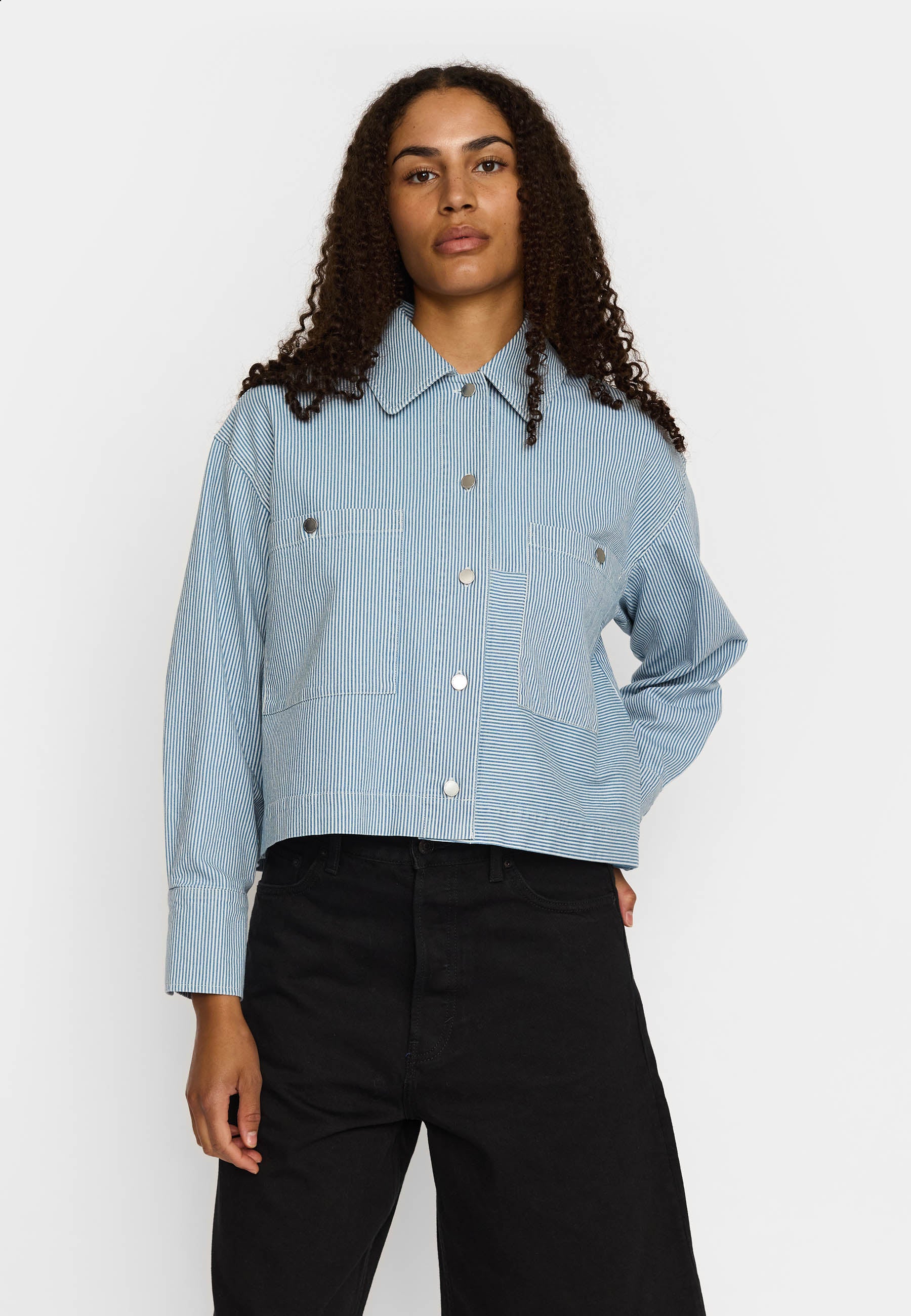 SELFHOOD CROPPED SHIRT - BLUE