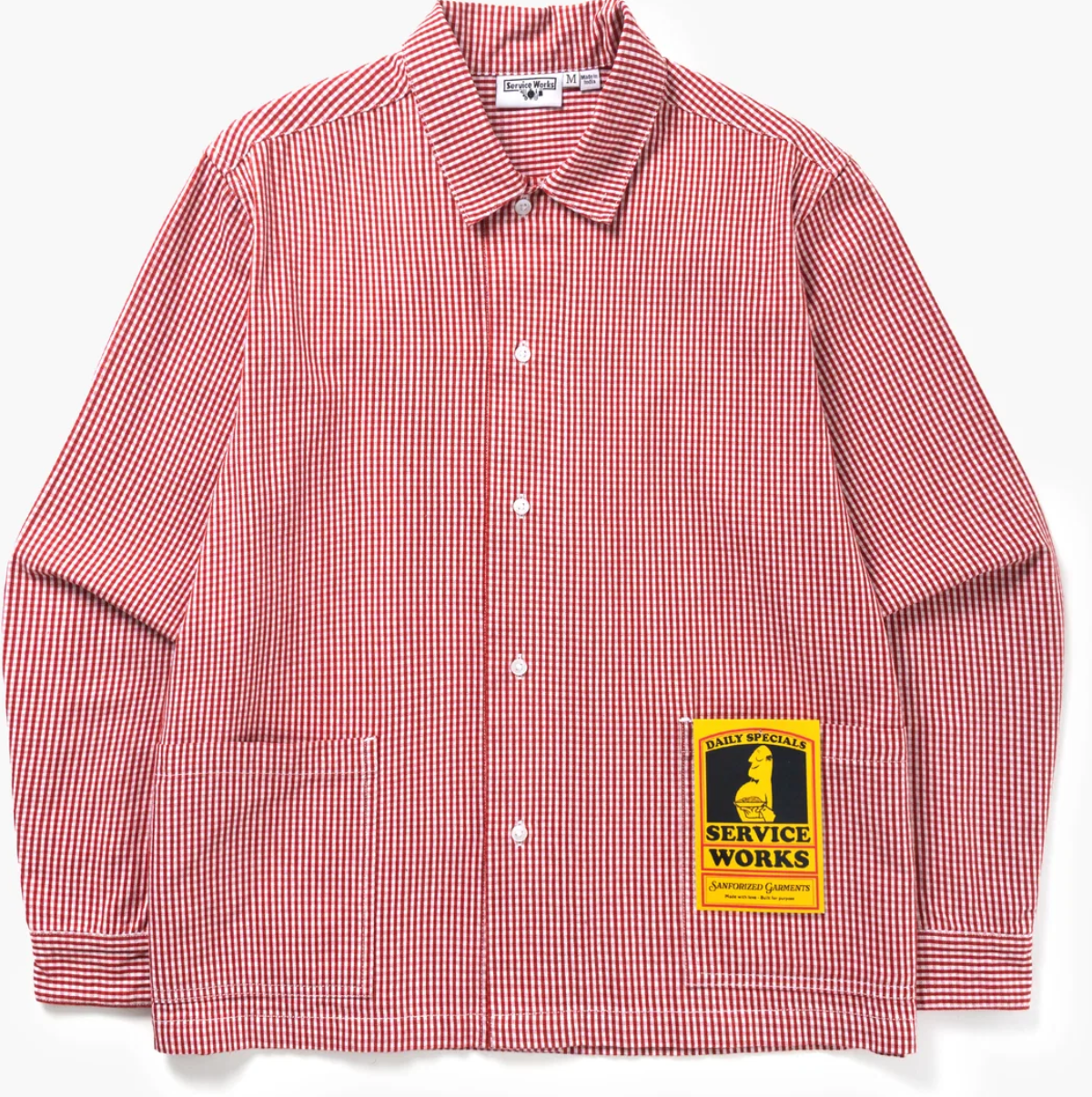 SERVICE WORKS GINGHAM WAITER SHIRT - RED