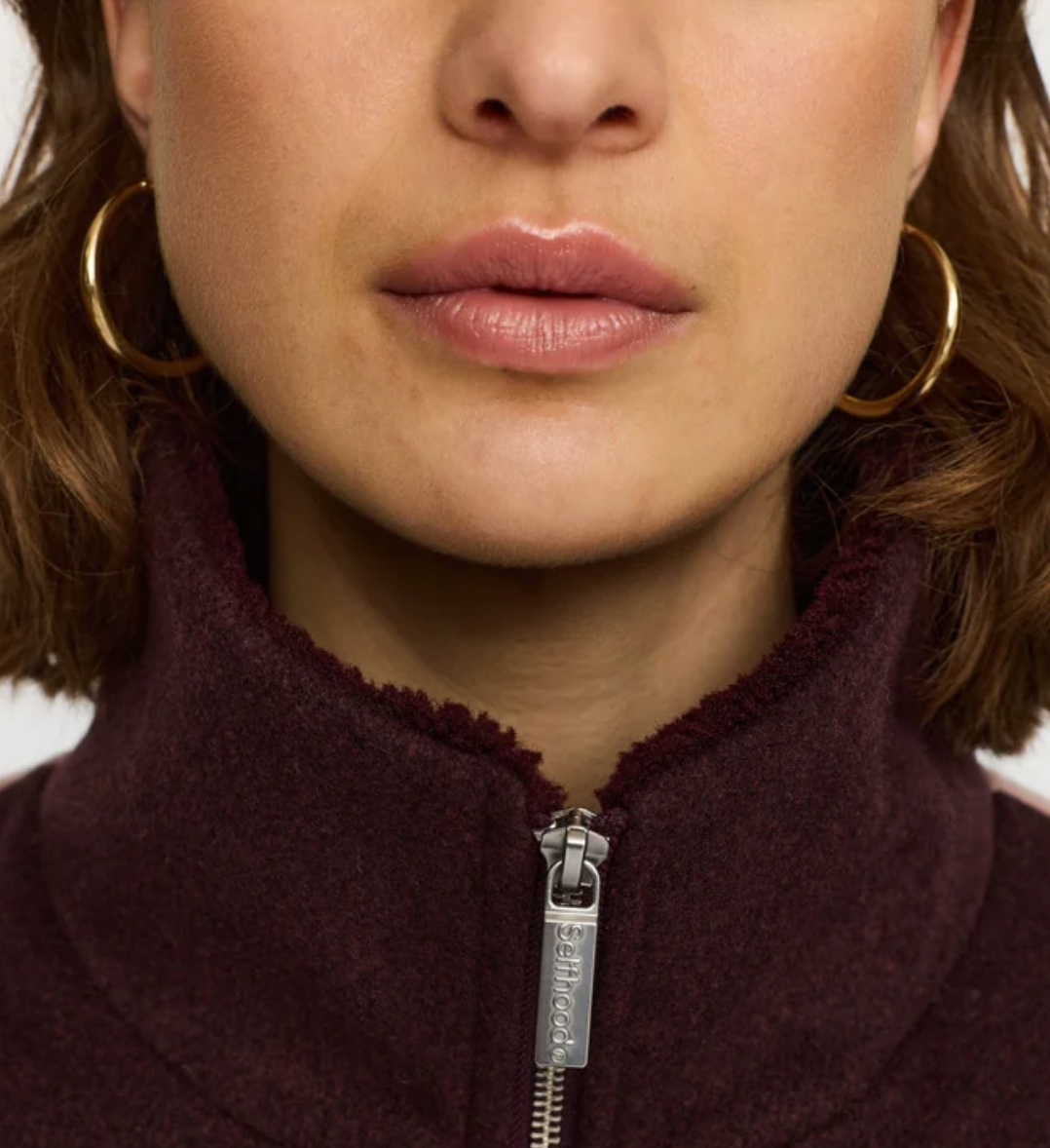 SELFHOOD BLOCK JACKET - BURGUNDY