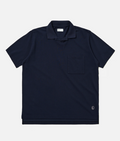 UNIVERSAL WORKS VACATION POLO PIQUET - NAVY