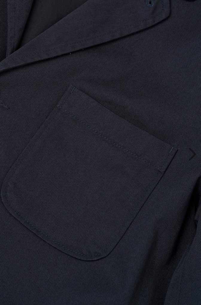 UNIVERSAL WORKS THREE BUTTON JACKET TWILL - NAVY