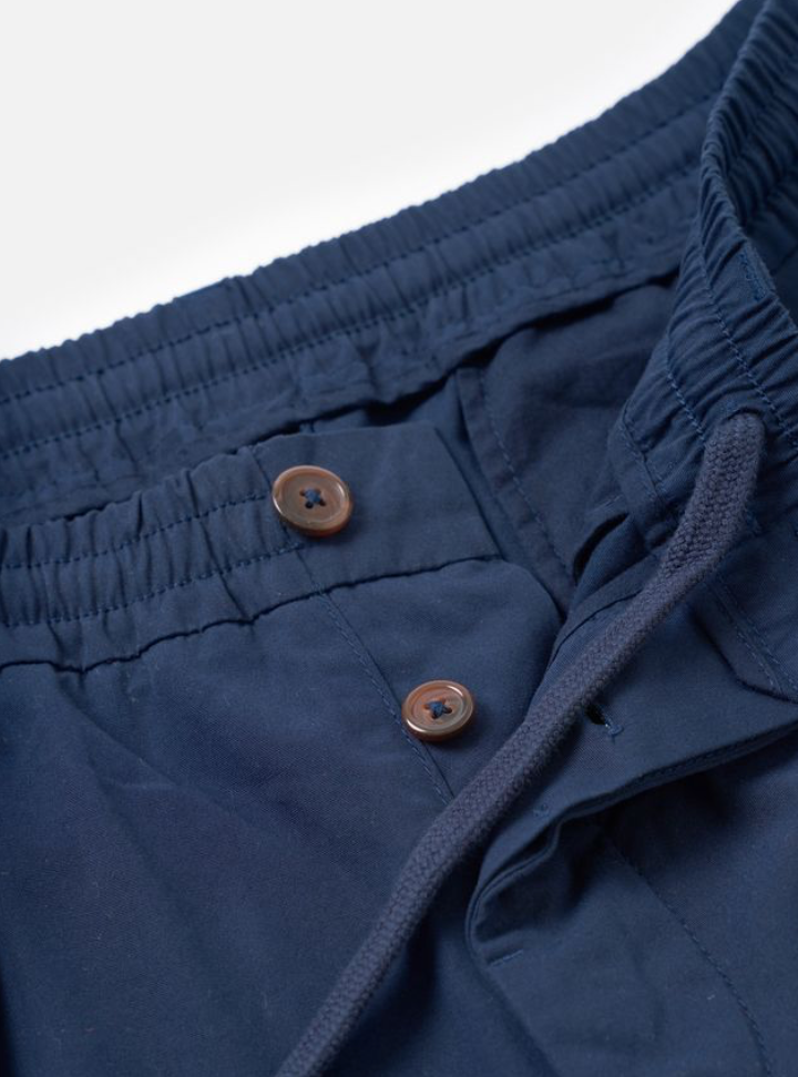 UNIVERSAL WORKS OXFORD PANT MICRO CANVAS - NAVY
