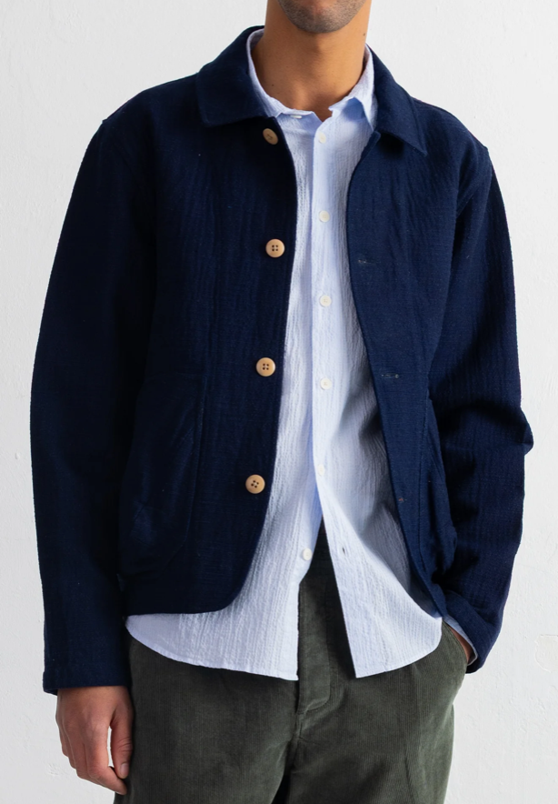 FOLK PRISM JACKET - INDIGO TEXTURE