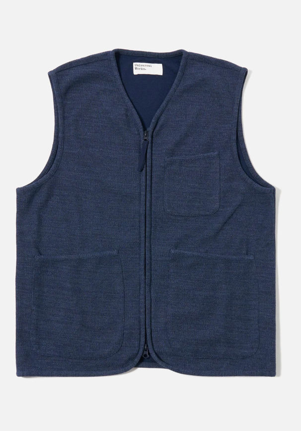 UNIVERSAL WORKS MAJORCA GILET - NAVY