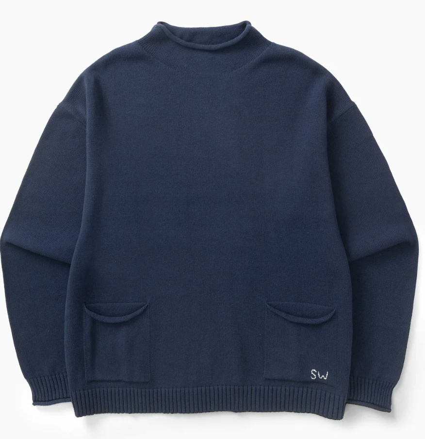 SERVICE WORKS MOC SMOCK KNIT - NAVY
