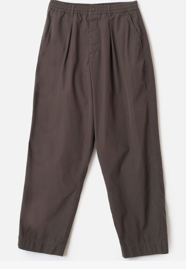 UNIVERSAL WORKS OXFORD PANT MICRO CANVAS - BROWN