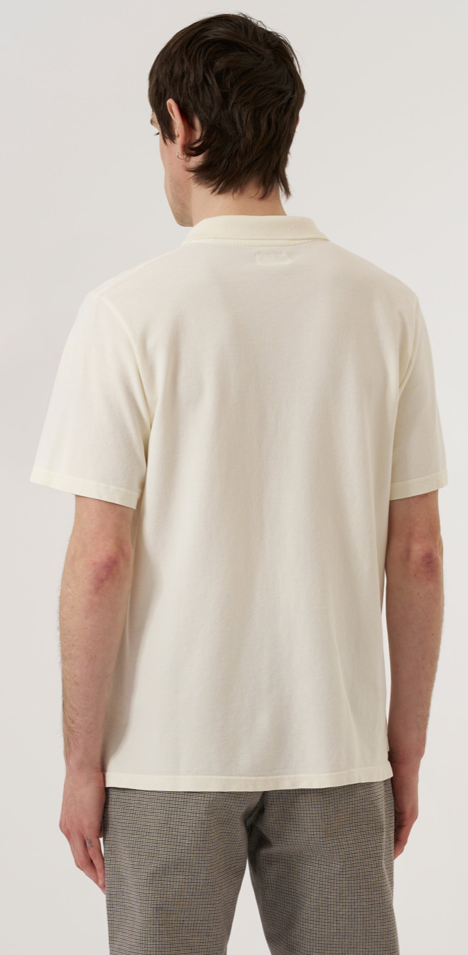 UNIVERSAL WORKS VACATION POLO PIQUET - ECRU