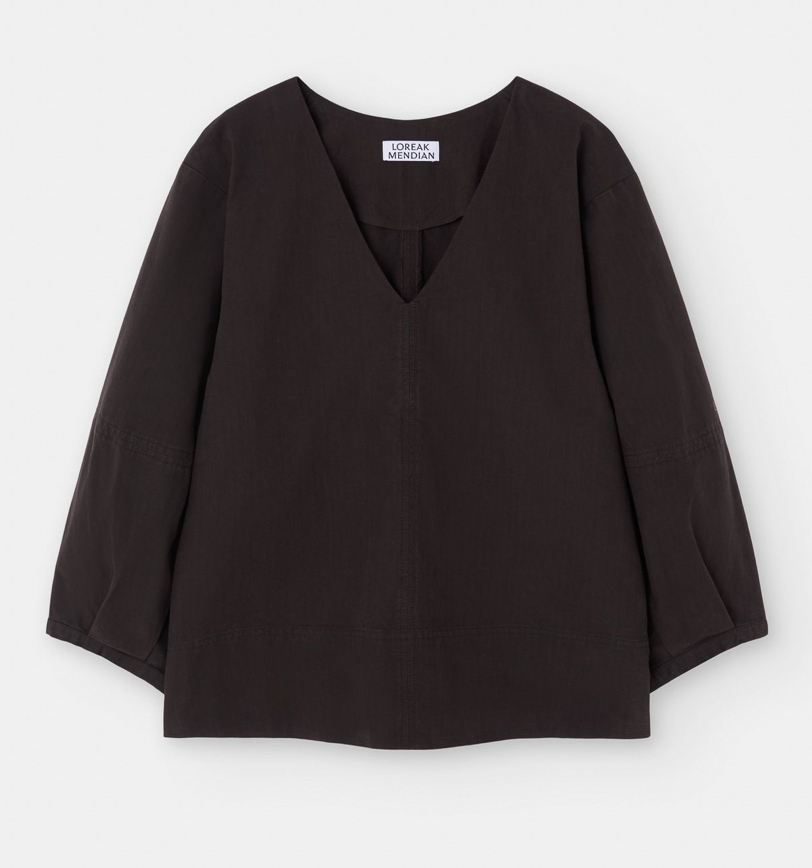 LOREAK MENDIAN OGI SHIRT - DARK CHOCOLATE