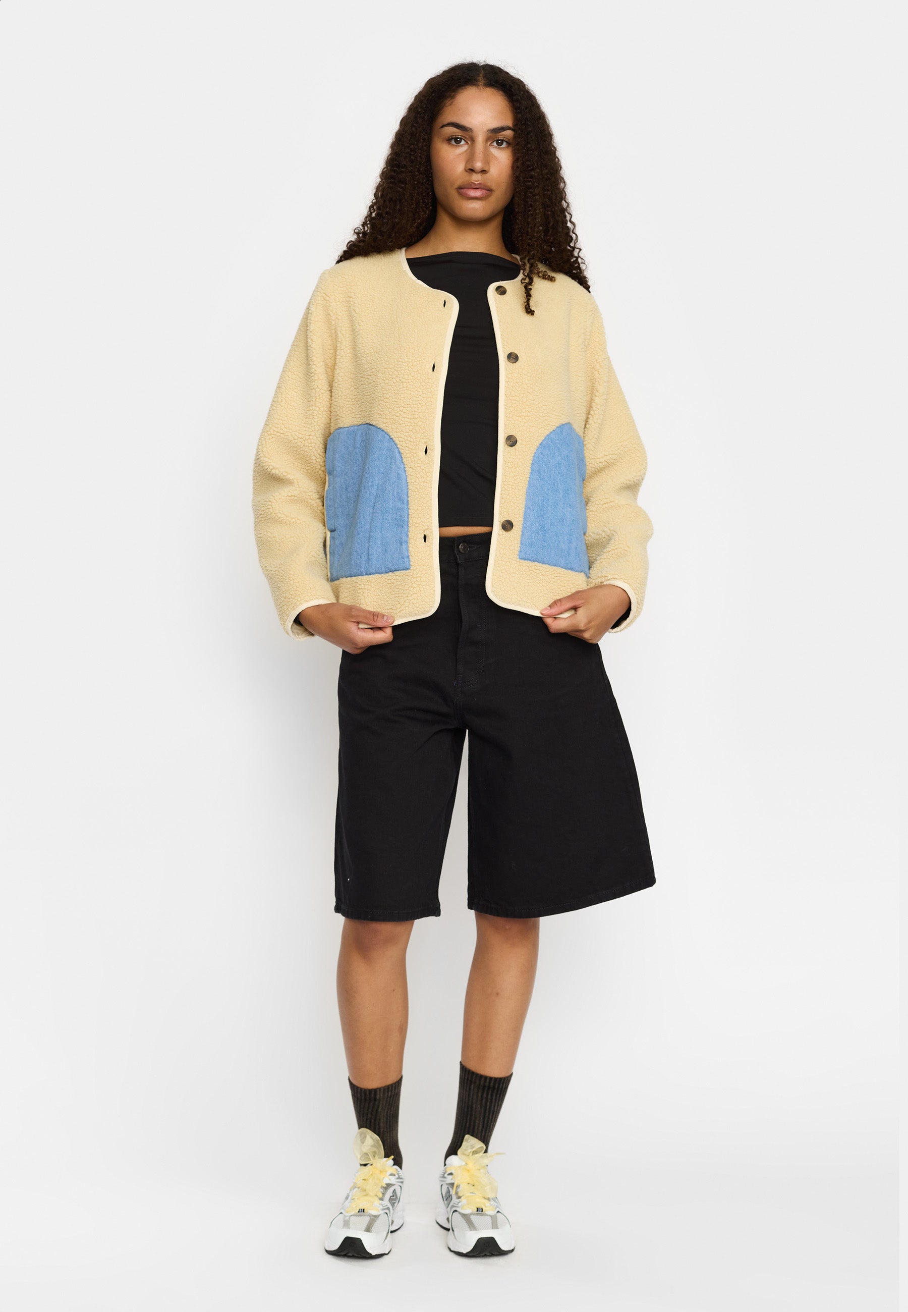 SELFHOOD TEDDY BLOCK JACKET
