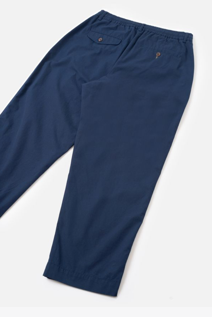 UNIVERSAL WORKS OXFORD PANT MICRO CANVAS - NAVY