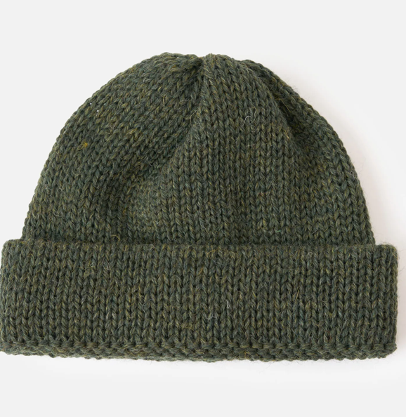 UNIVERSAL WORKS SHORT WATCH CAP BRITISH WOOL - OLIVE