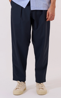 UNIVERSAL WORKS PLEATED TRACK PANT TWILL - NAVY