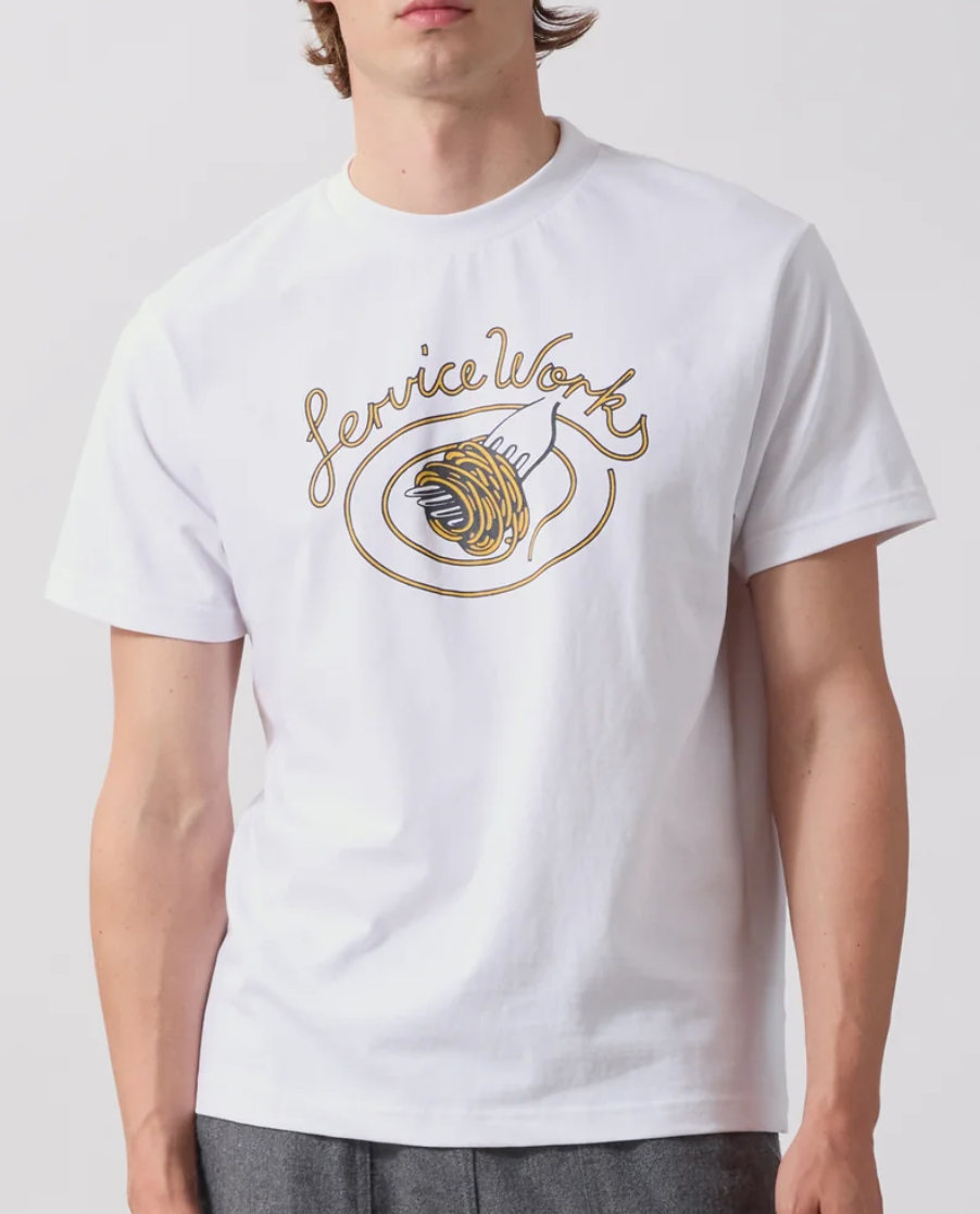 SERVICE WORKS SPAGHETTI TEE - WHITE