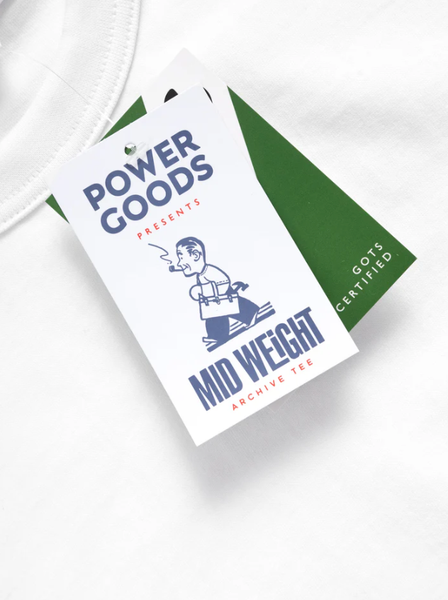 POWER GOODS ARCHIVE T-SHIRT WHITE