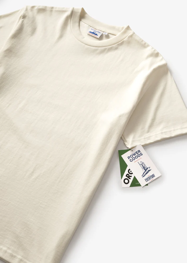 POWER GOODS ARCHIVE T-SHIRT PUTTY