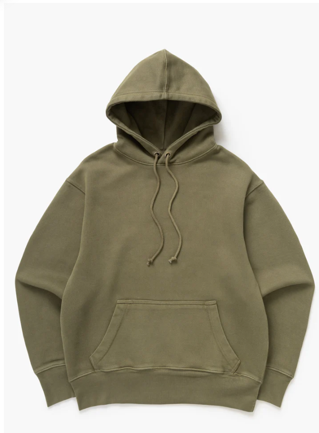 POWER GOODS LOOPBACK HOODIE - OLIVE