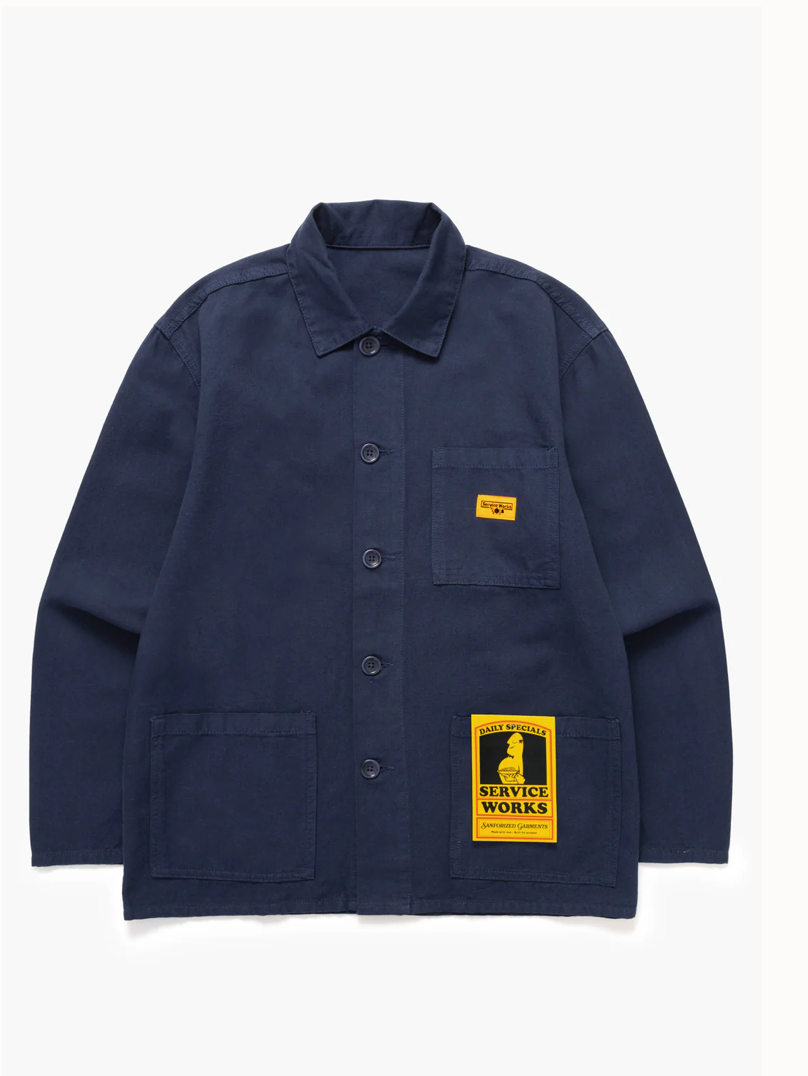 SERVICE WORKS CLASSIC CANVAS CHORE SHIRT - DARK NAVY