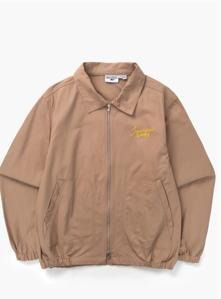 SERVICE WORKS TWILL WORK JACKET - MUSHROOM