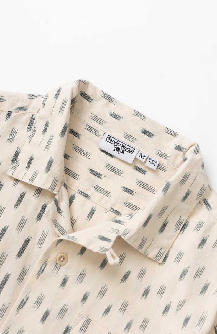 SERVICE WORKS IKAT SHIRT - WHITE