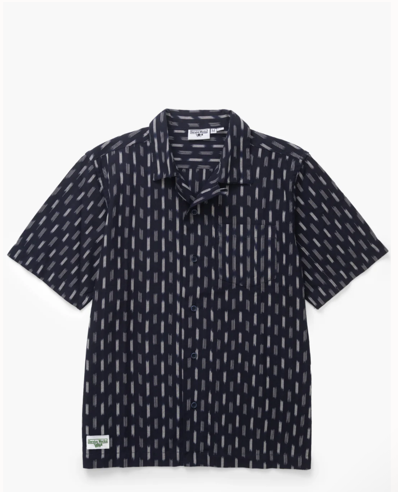 SERVICE WORKS IKAT SHIRT - NAVY