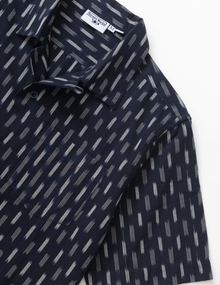 SERVICE WORKS IKAT SHIRT - NAVY