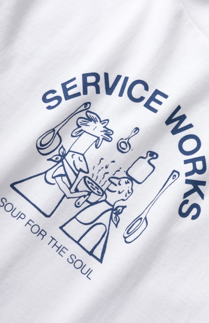 SERVICE WORKS SOUP FOR THE SOUL T-SHIRT - WHITE