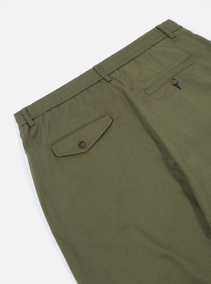 UNIVERSAL WORKS PLEATED TRACK PANT - LIGHT OLIVE
