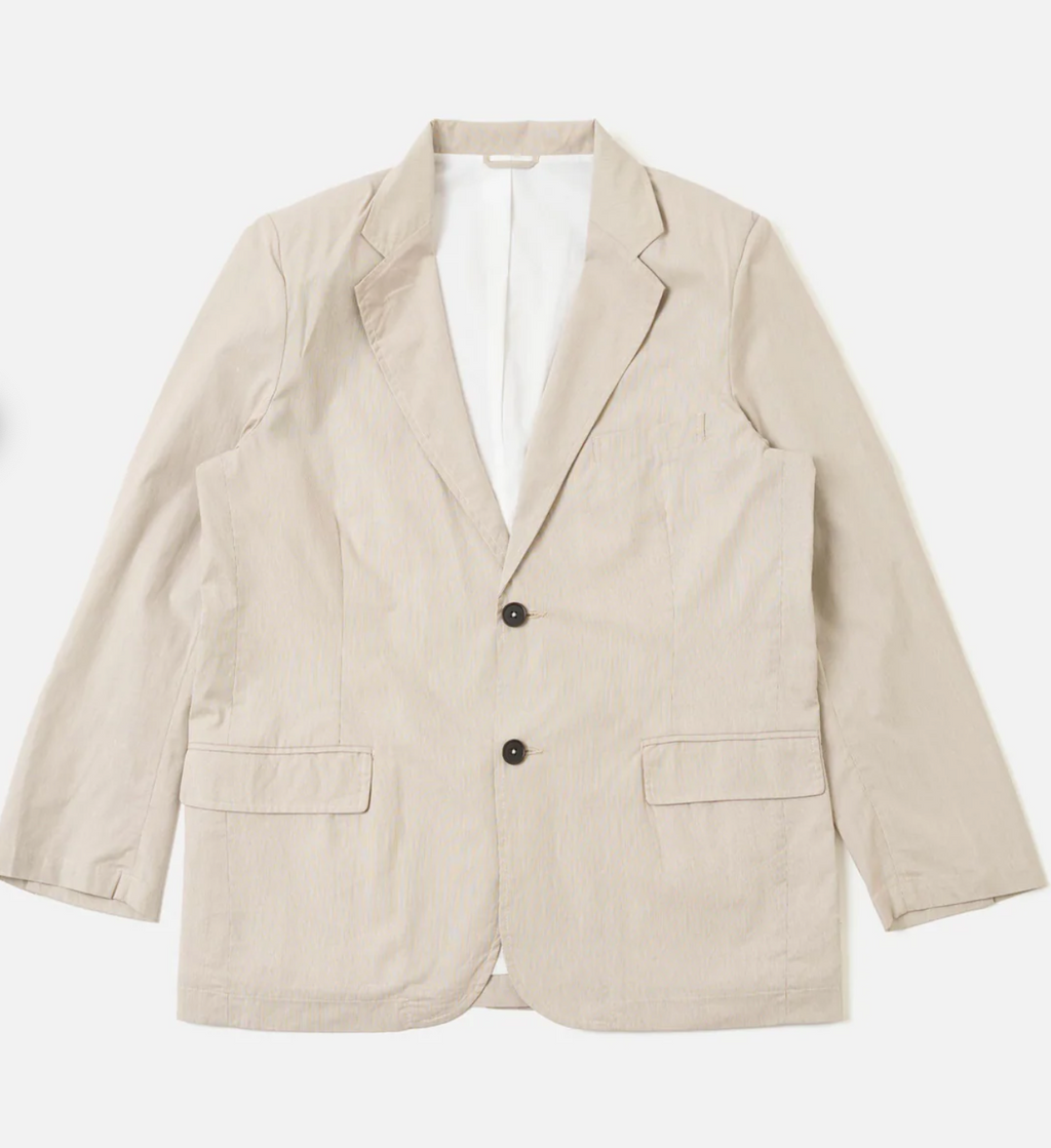 UNIVERSAL WORKS BOSTON BLAZER - BROWN KENNEDY STRIPE