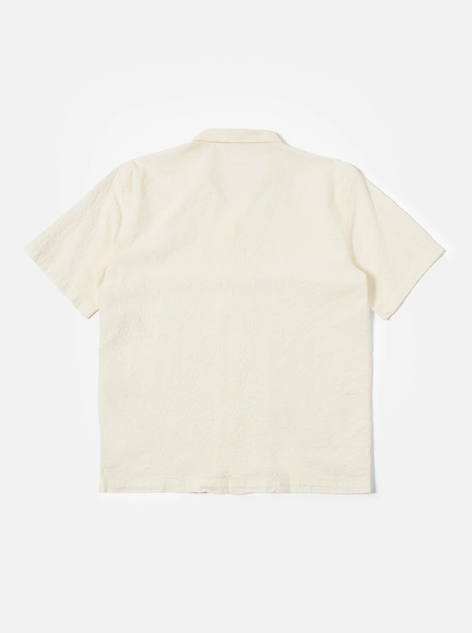 UNIVERSAL WORKS ROAD SHIRT ARTEN SEERSUCKER - ECRU