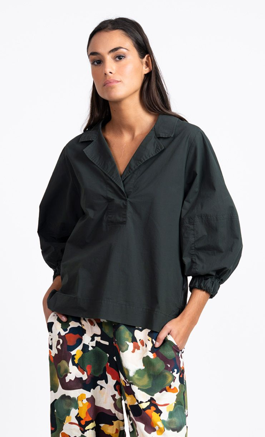 LOREAK MENDIAN ELKE SHIRT - GREEN CHECK