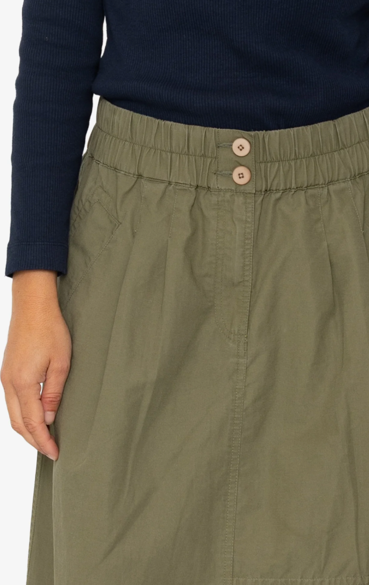 FOLK WOMENS MAXI SKIRT - OLIVE
