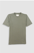 FOLK MENS CONTRAST SLEEVE T-SHIRT - OLIVE