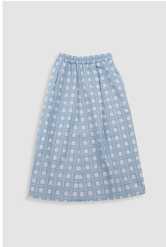 FOLK WOMENS FULL SEAM SKIRT - BLUE TILE TAPESTRY