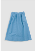 FOLK WOMENS FULL SEAM SKIRT - LIGHT INDIGO TOPSTITCH