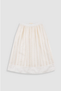 FOLK WOMENS FULL SEAM SKIRT - ECRU LADDER EMBROIDERY