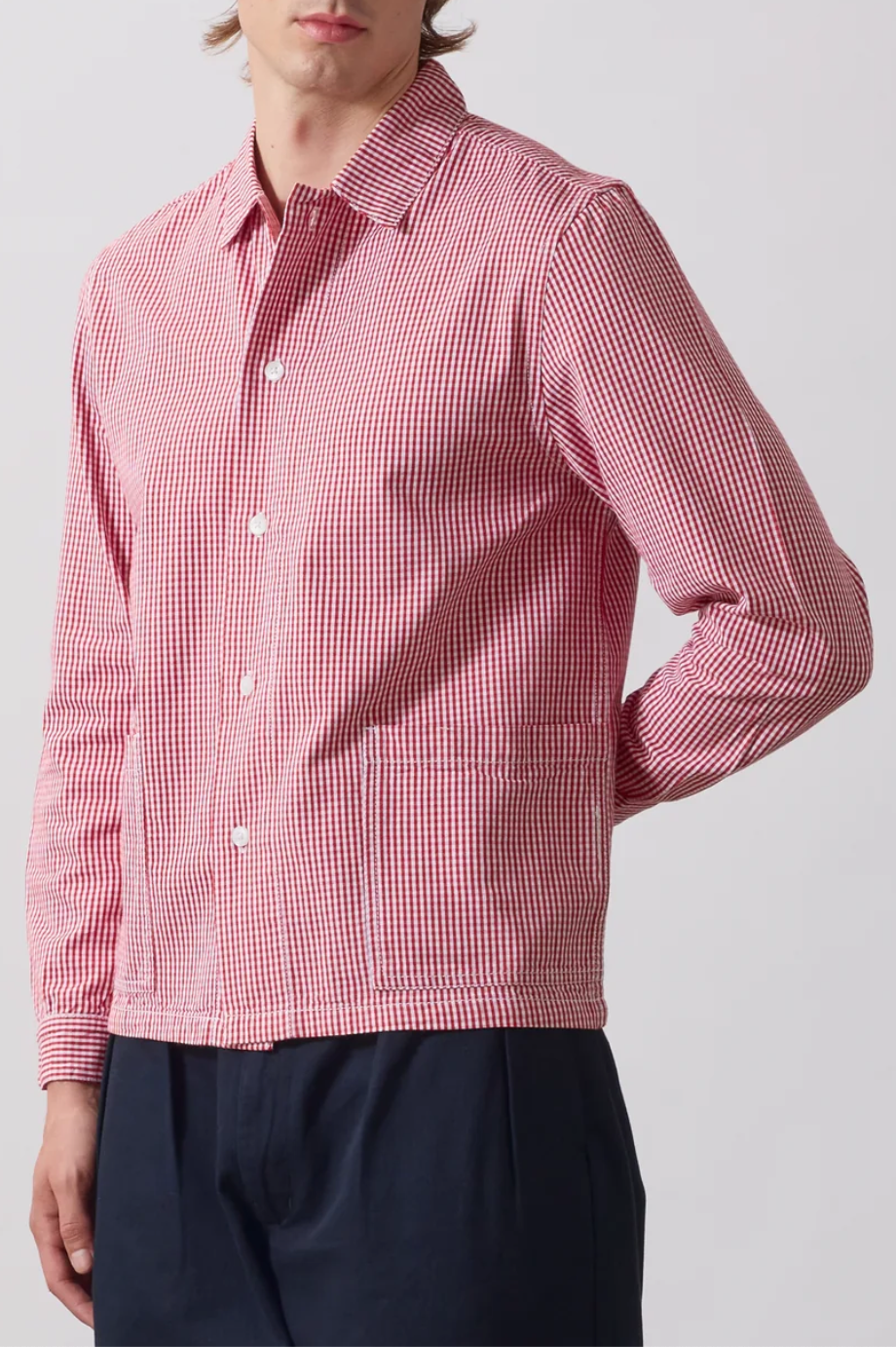 SERVICE WORKS GINGHAM WAITER SHIRT - RED