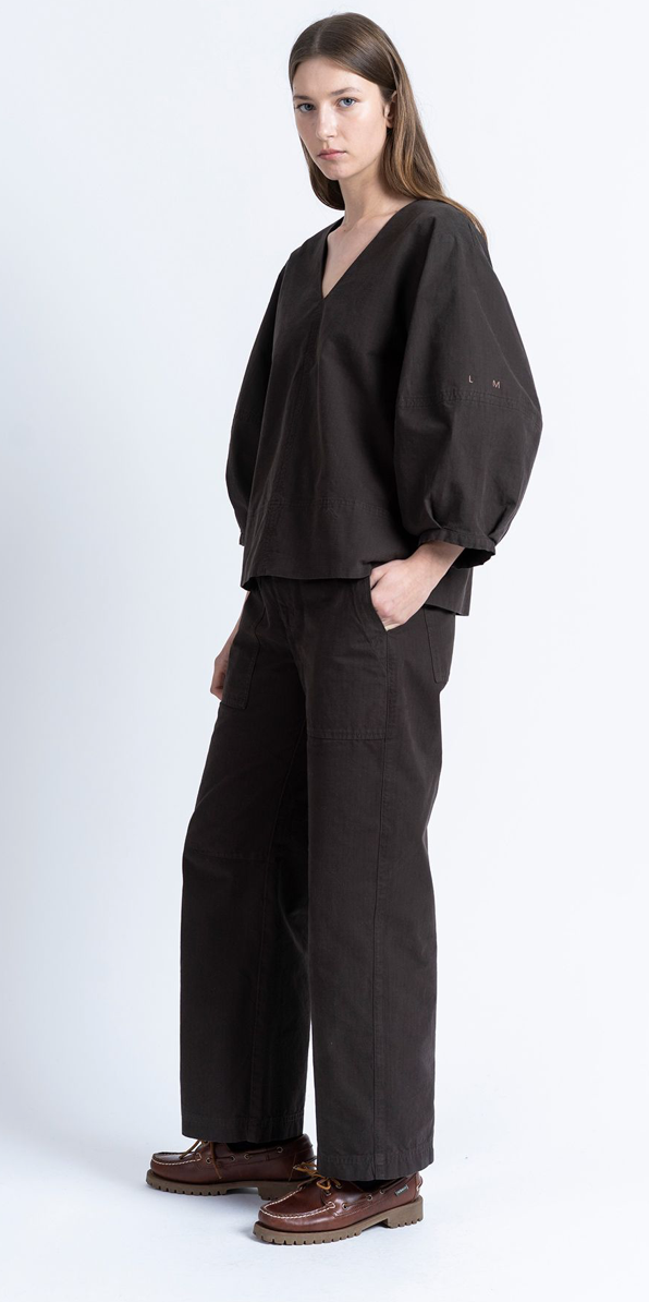 LOREAK MENDIAN OGI SHIRT - DARK CHOCOLATE