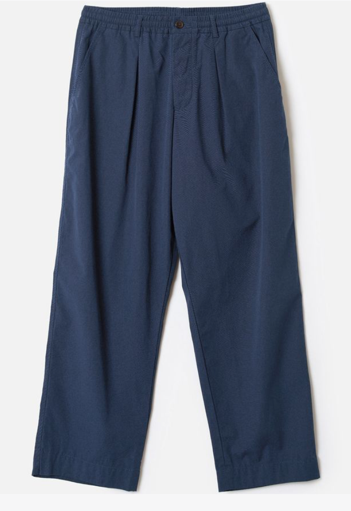 UNIVERSAL WORKS OXFORD PANT MICRO CANVAS - NAVY