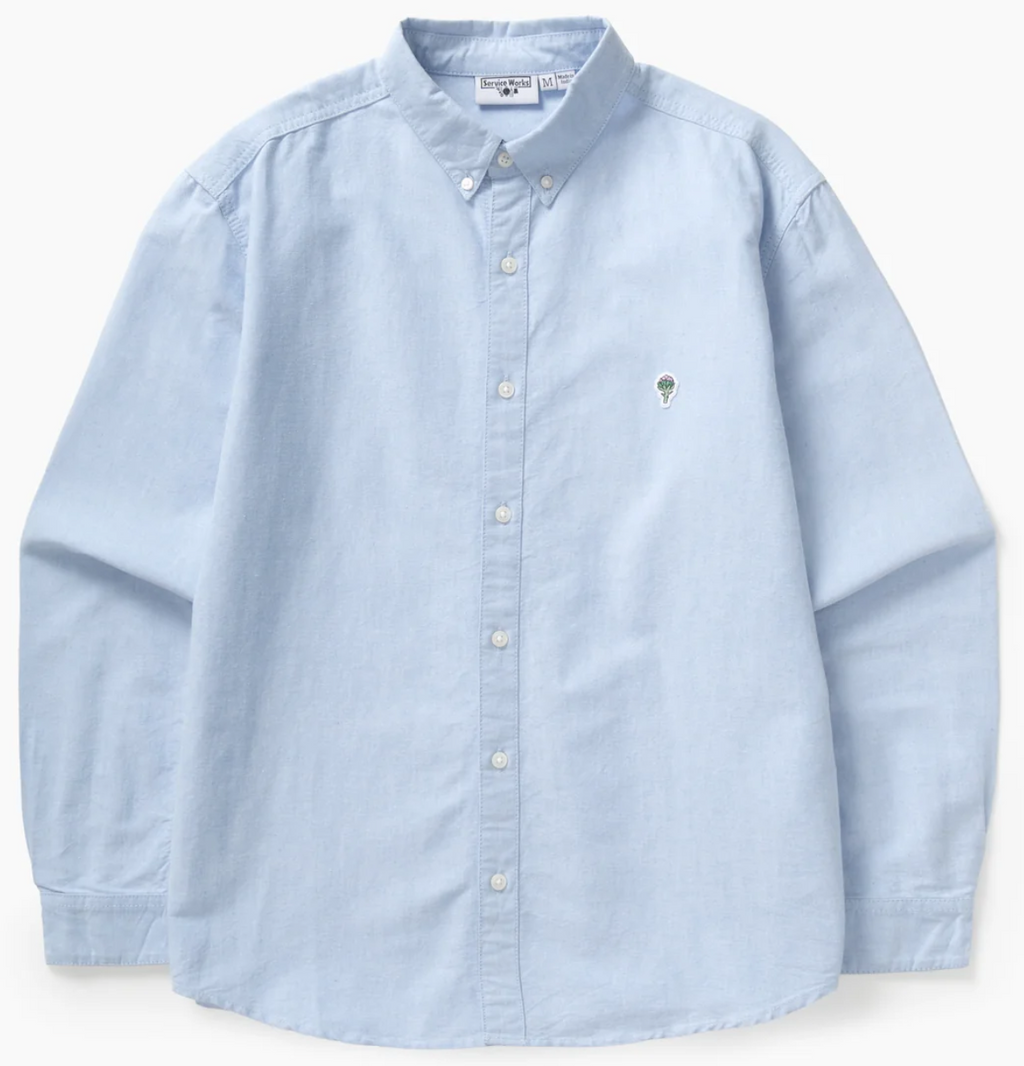 SERVICE WORKS CLASSIC OXFORD SHIRT ARTICHOKE - BLUE