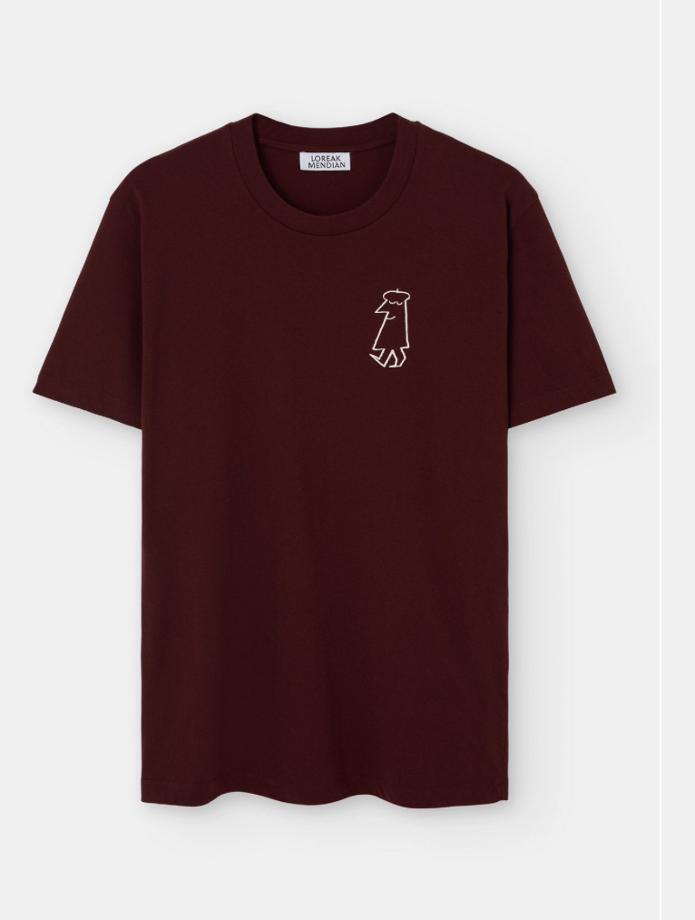 LOREAK MENDIAN MEN'S PASEO T-SHIRT - BURGUNDY