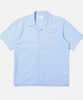 UNIVERSAL WORKS CAMP SHIRT LINEN - PALE BLUE